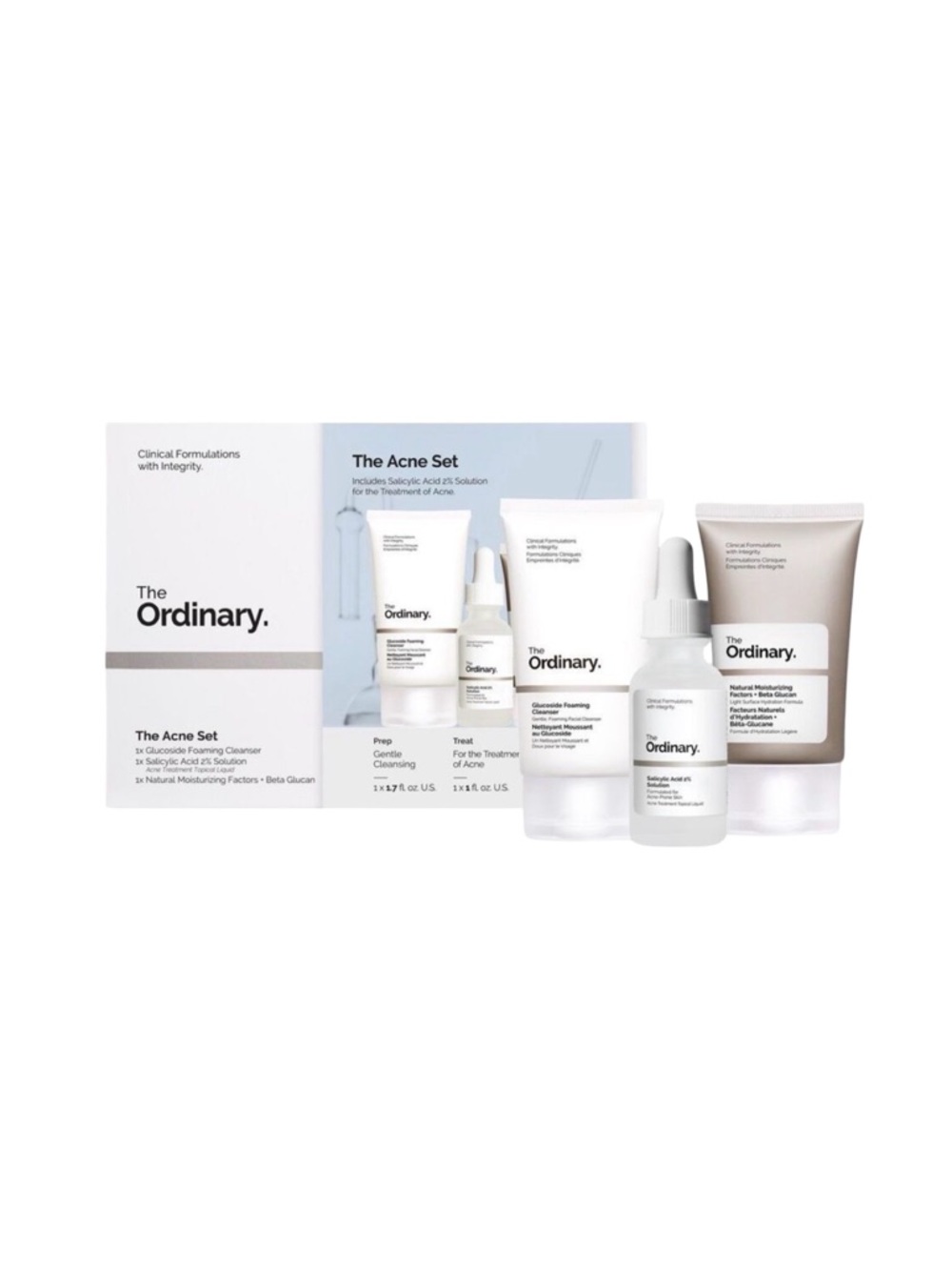 The Ordinary. The Acne Set Prep, Treat, Seal - Cleanser, Salicylic Acid, Hydrate